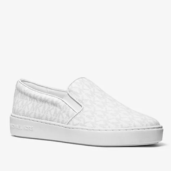 Michael Kors Women's Keaton Slip-On in Bright White- Size 7 - Picture 1 of 8